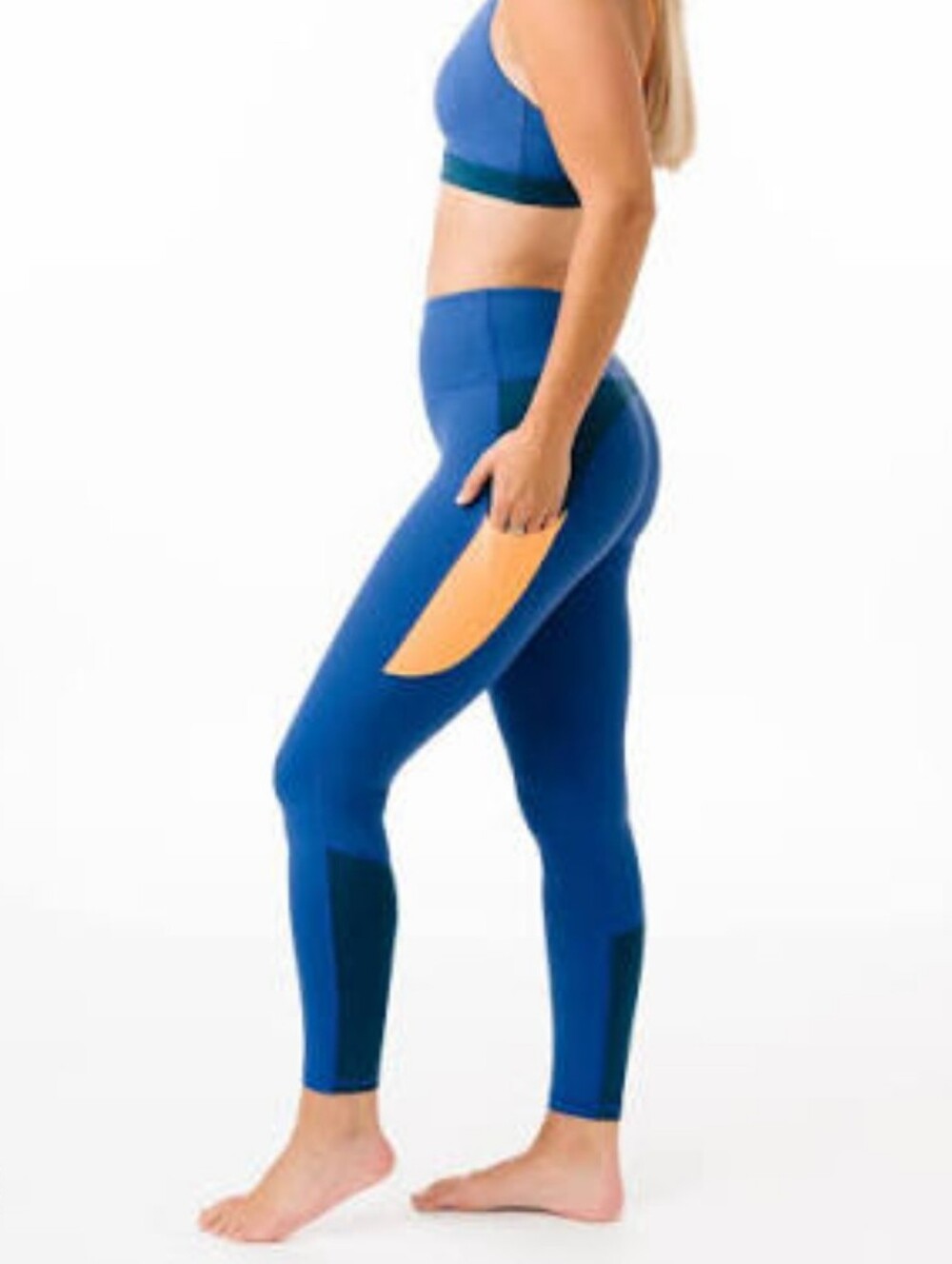 Zyia Blue & Neon Orange Light N Tight